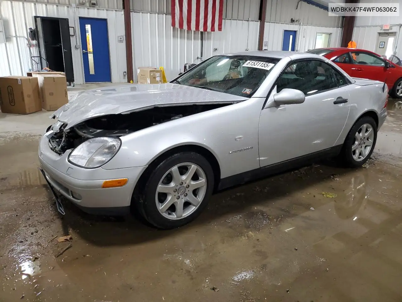 1998 Mercedes-Benz Slk 230 Kompressor VIN: WDBKK47F4WF063062 Lot: 61531155