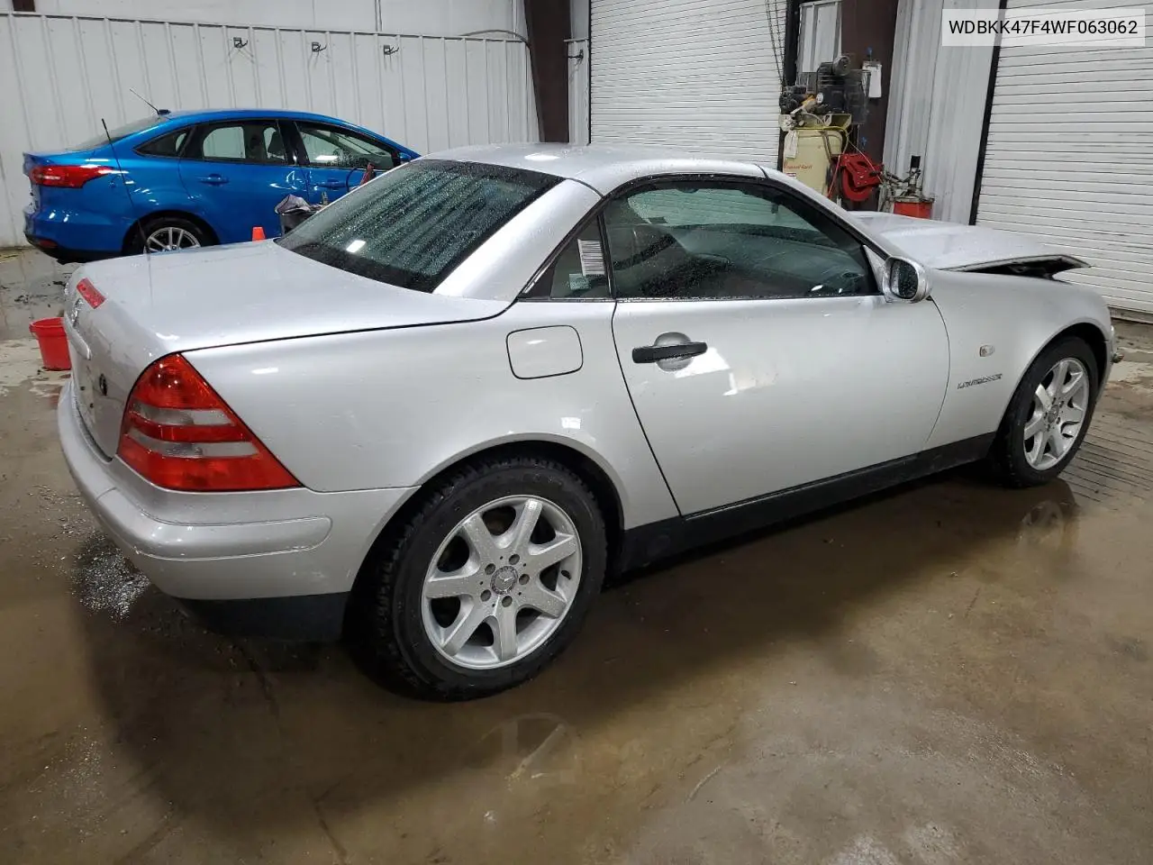 1998 Mercedes-Benz Slk 230 Kompressor VIN: WDBKK47F4WF063062 Lot: 61531155