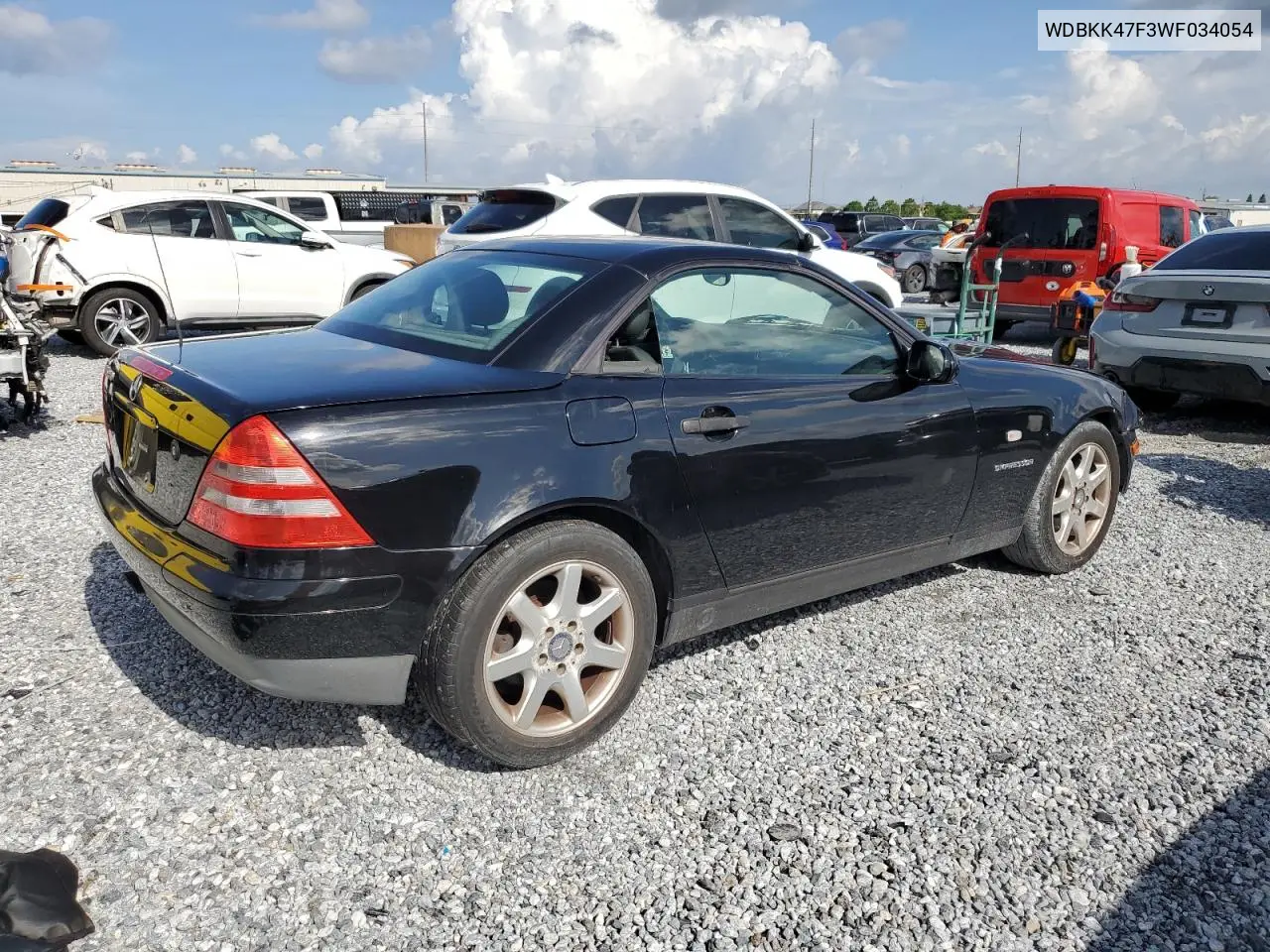 1998 Mercedes-Benz Slk 230 Kompressor VIN: WDBKK47F3WF034054 Lot: 63612355