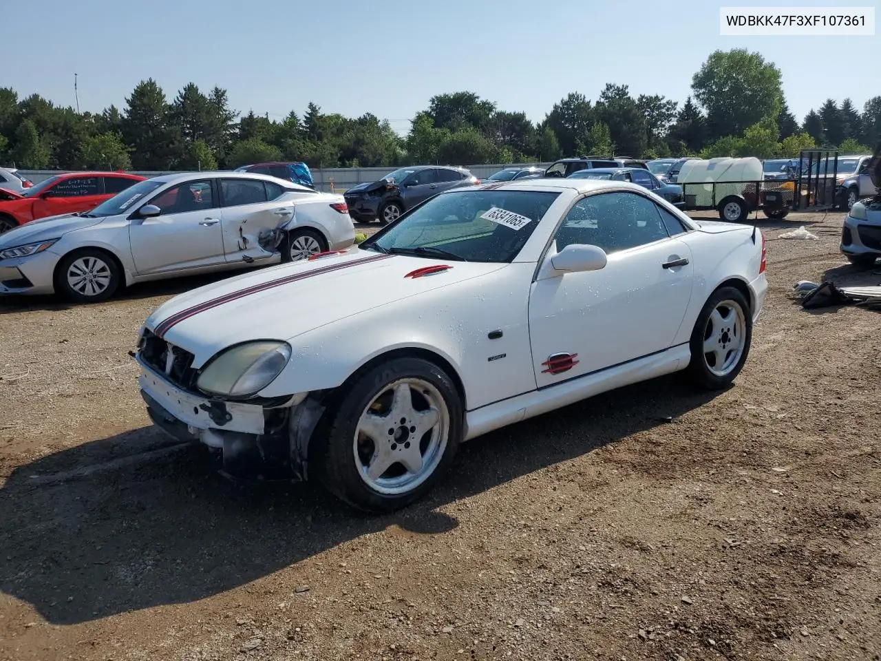 1999 Mercedes-Benz Slk 230 Kompressor VIN: WDBKK47F3XF107361 Lot: 63341065