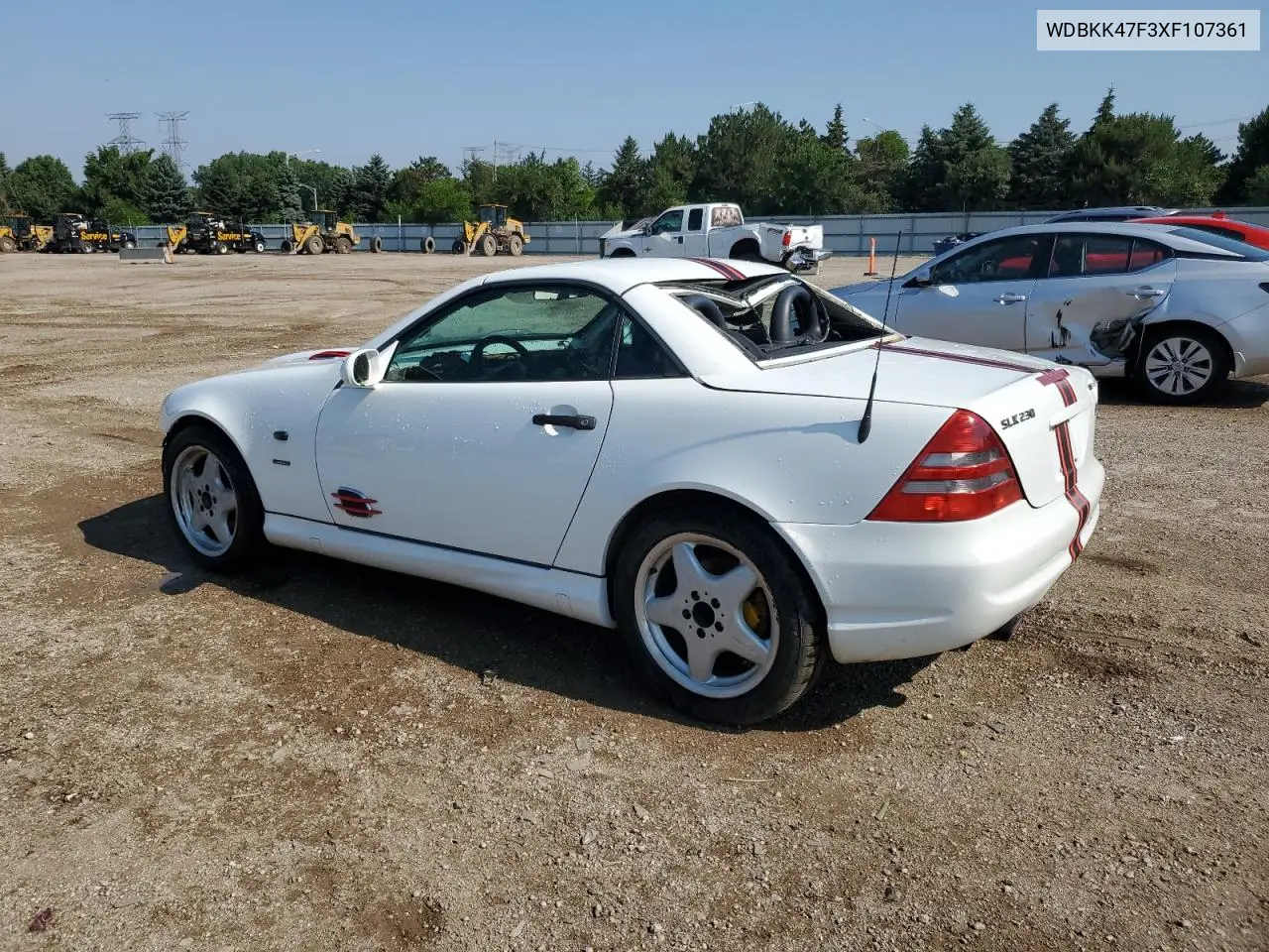 1999 Mercedes-Benz Slk 230 Kompressor VIN: WDBKK47F3XF107361 Lot: 63341065