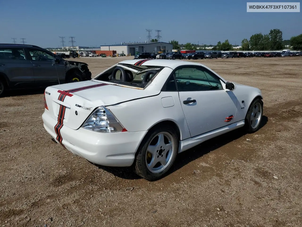 1999 Mercedes-Benz Slk 230 Kompressor VIN: WDBKK47F3XF107361 Lot: 63341065