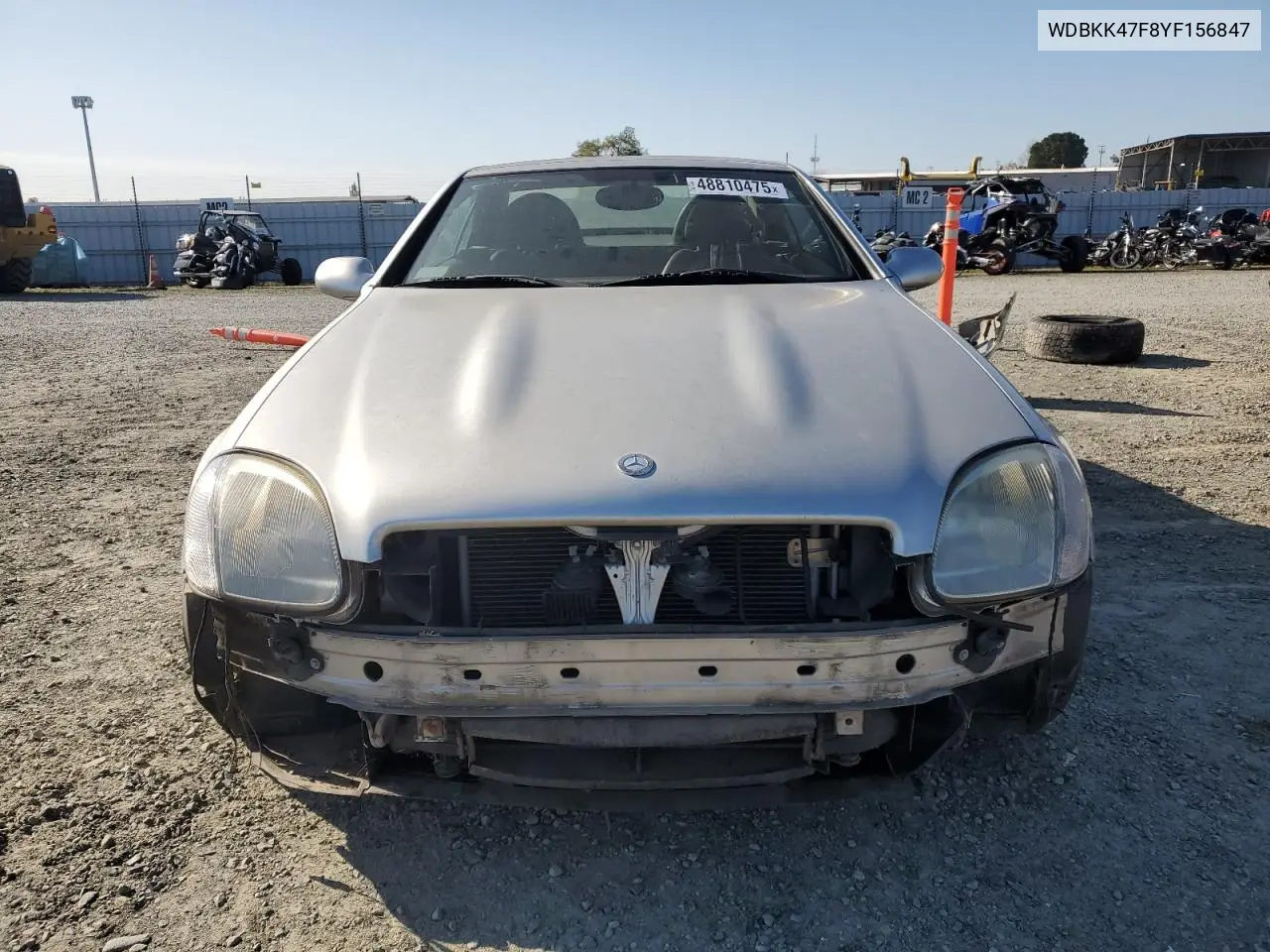 2000 Mercedes-Benz Slk 230 Kompressor VIN: WDBKK47F8YF156847 Lot: 48810475