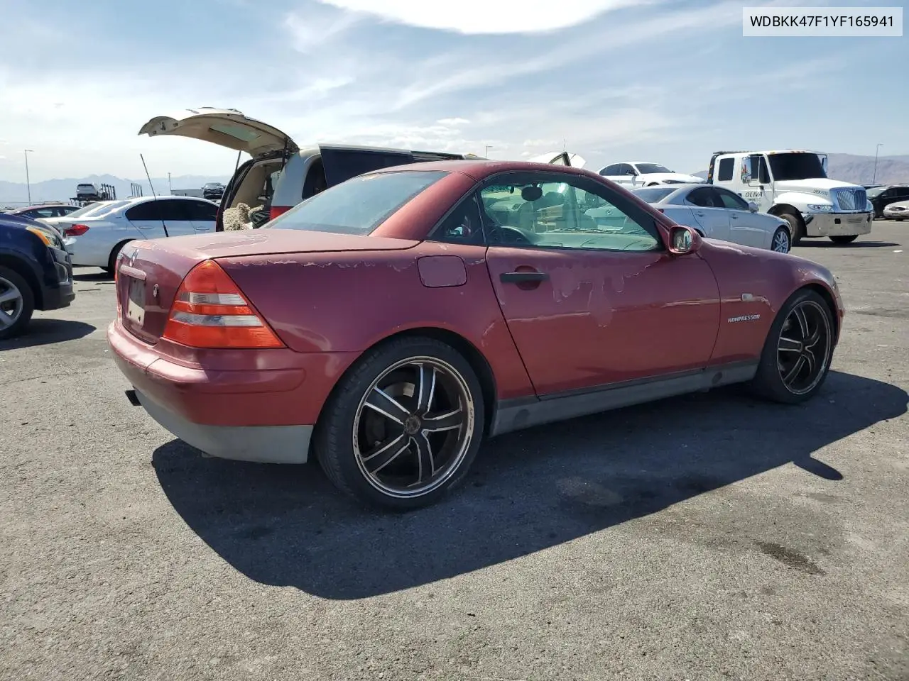 2000 Mercedes-Benz Slk 230 Kompressor VIN: WDBKK47F1YF165941 Lot: 53750745