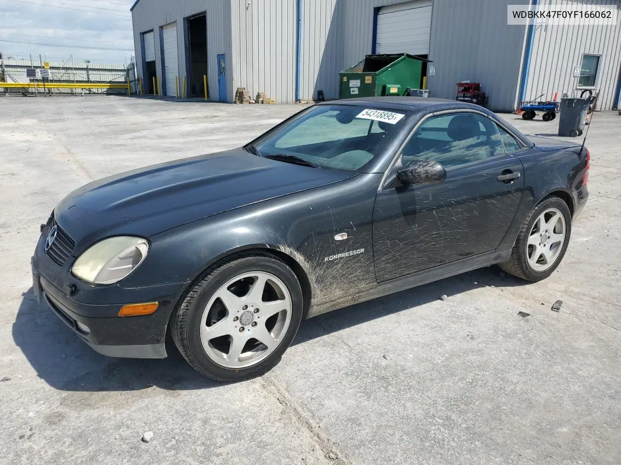 2000 Mercedes-Benz Slk 230 Kompressor VIN: WDBKK47F0YF166062 Lot: 54318895