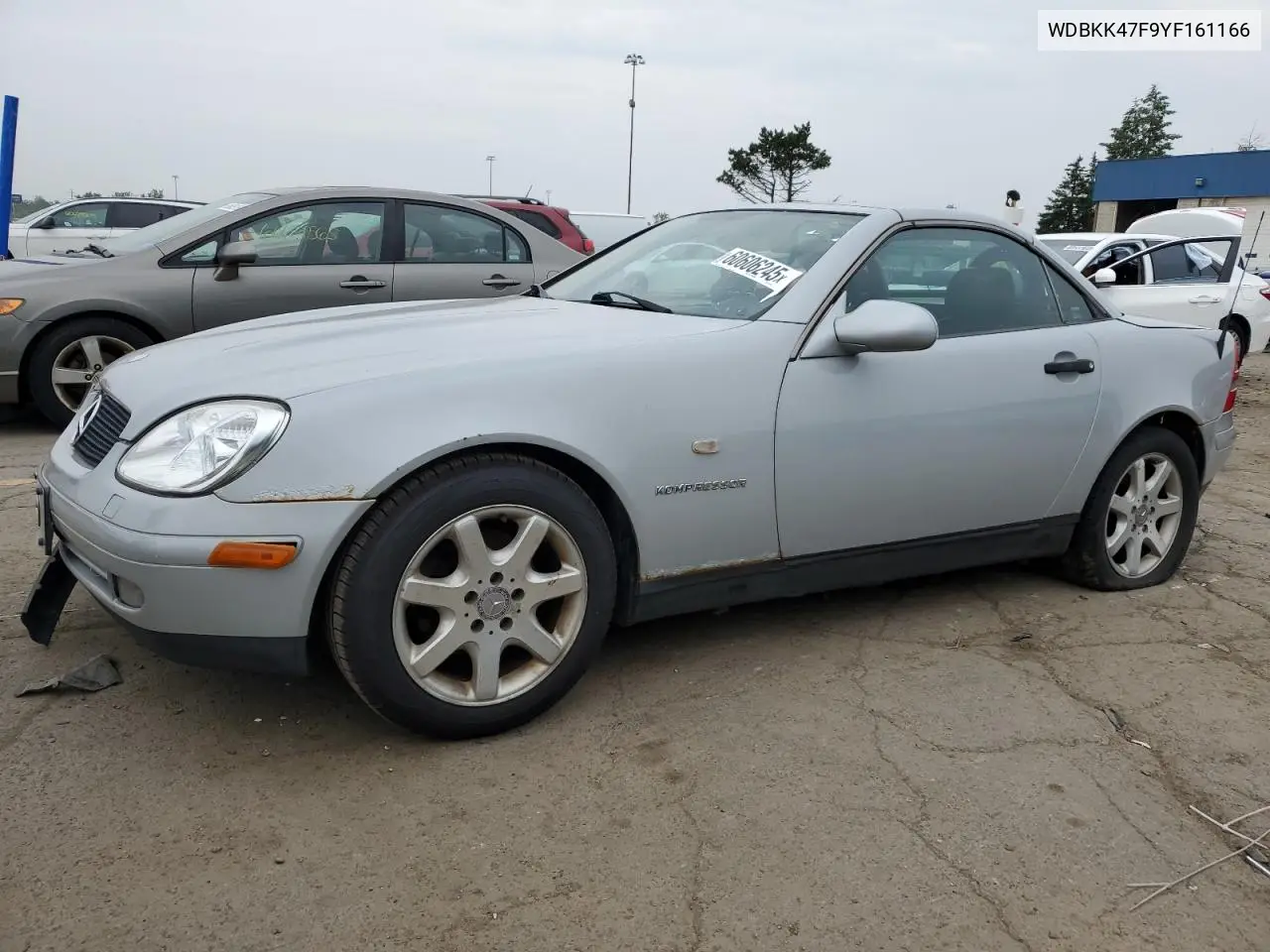 2000 Mercedes-Benz Slk 230 Kompressor VIN: WDBKK47F9YF161166 Lot: 60606245