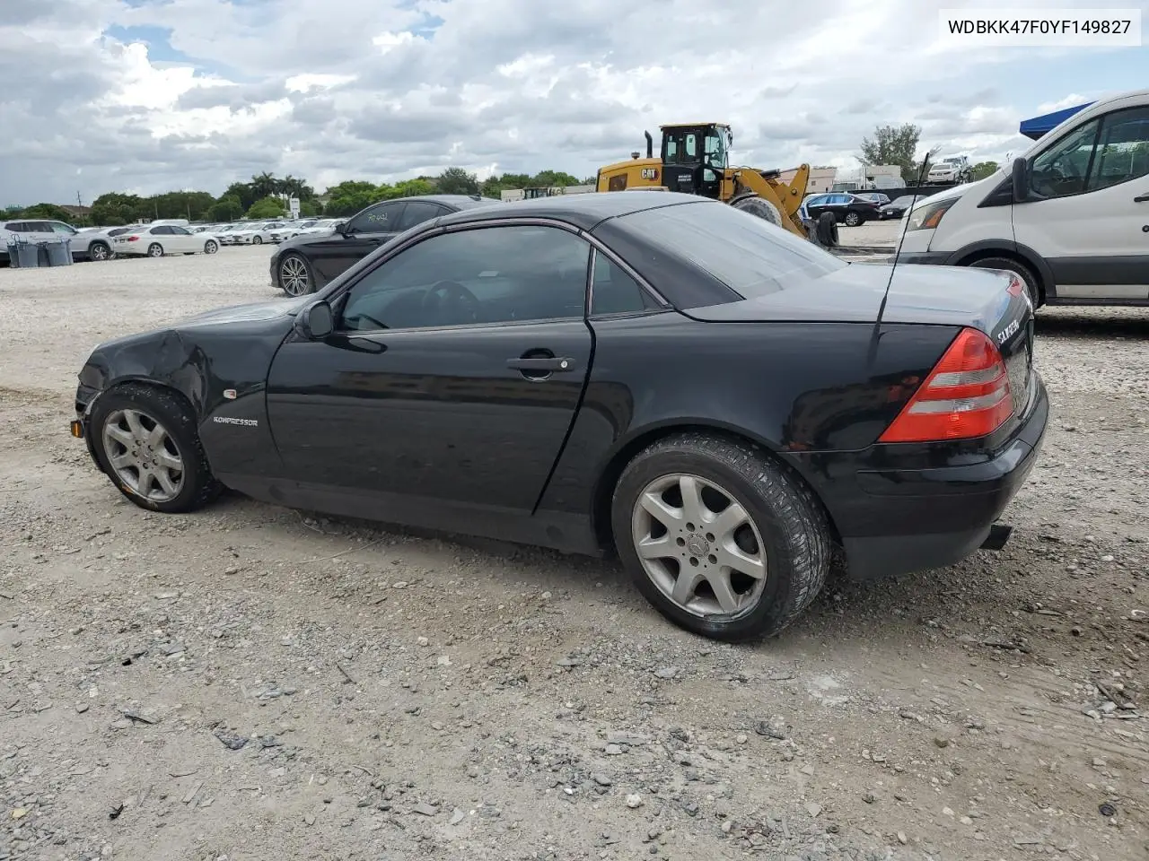 2000 Mercedes-Benz Slk 230 Kompressor VIN: WDBKK47F0YF149827 Lot: 62524515