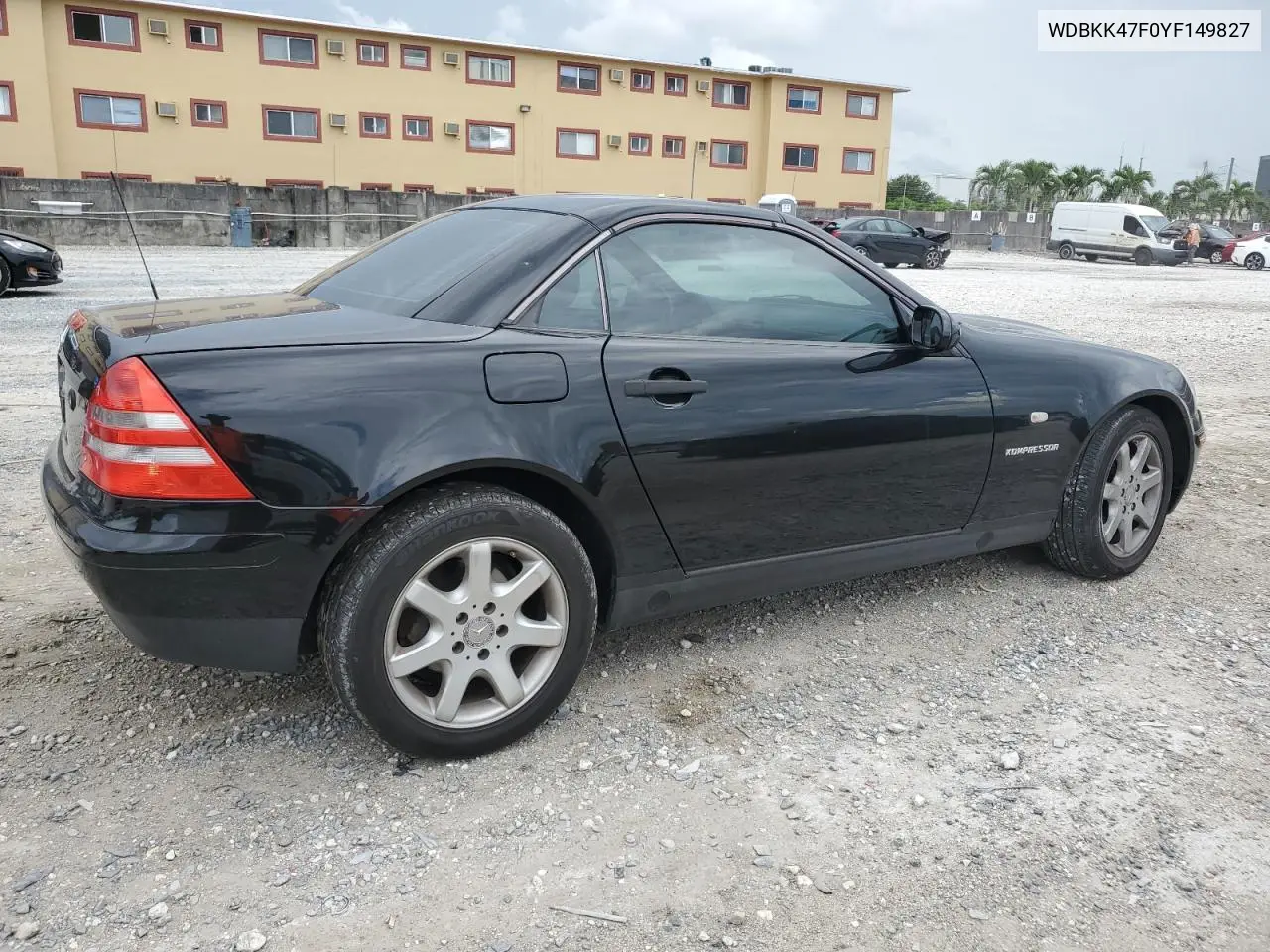 2000 Mercedes-Benz Slk 230 Kompressor VIN: WDBKK47F0YF149827 Lot: 62524515
