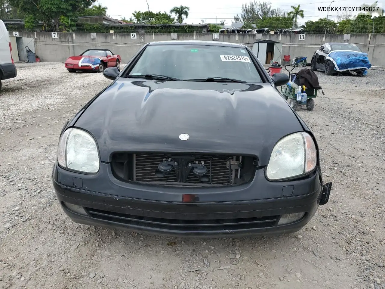 2000 Mercedes-Benz Slk 230 Kompressor VIN: WDBKK47F0YF149827 Lot: 62524515