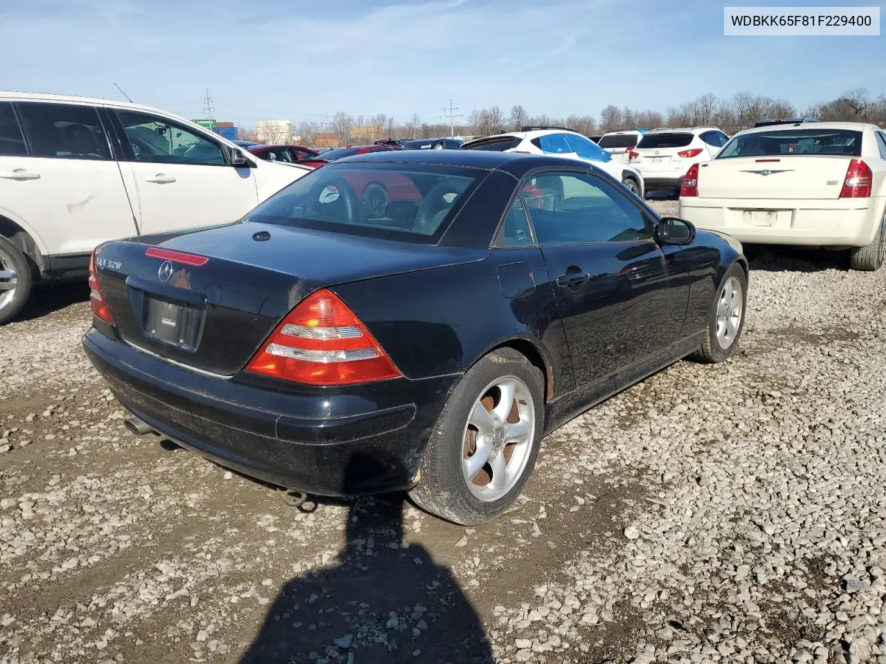 2001 Mercedes-Benz Slk 320 VIN: WDBKK65F81F229400 Lot: 46926765
