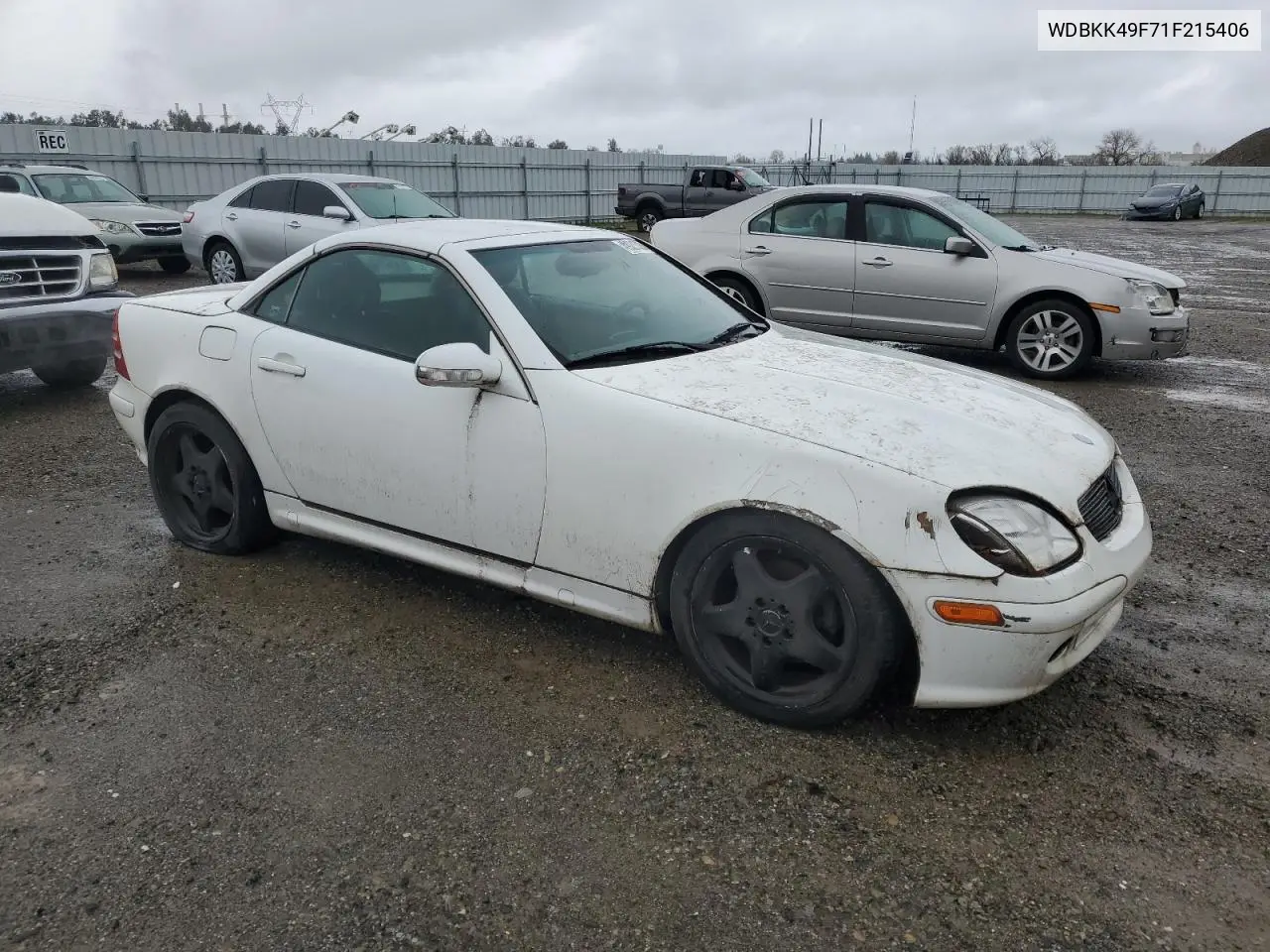 2001 Mercedes-Benz Slk 230 Kompressor VIN: WDBKK49F71F215406 Lot: 49021325
