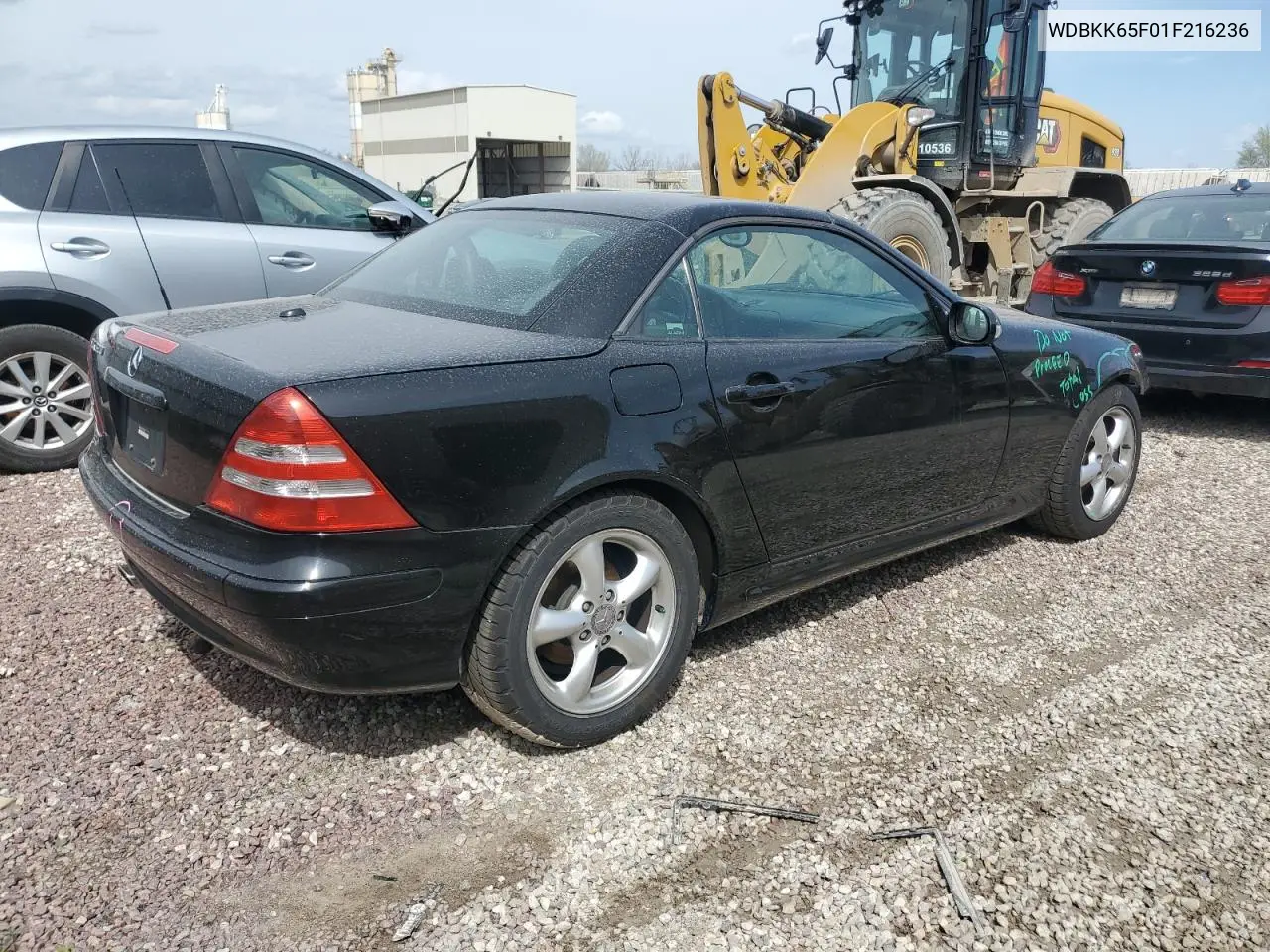 2001 Mercedes-Benz Slk 320 VIN: WDBKK65F01F216236 Lot: 51431855