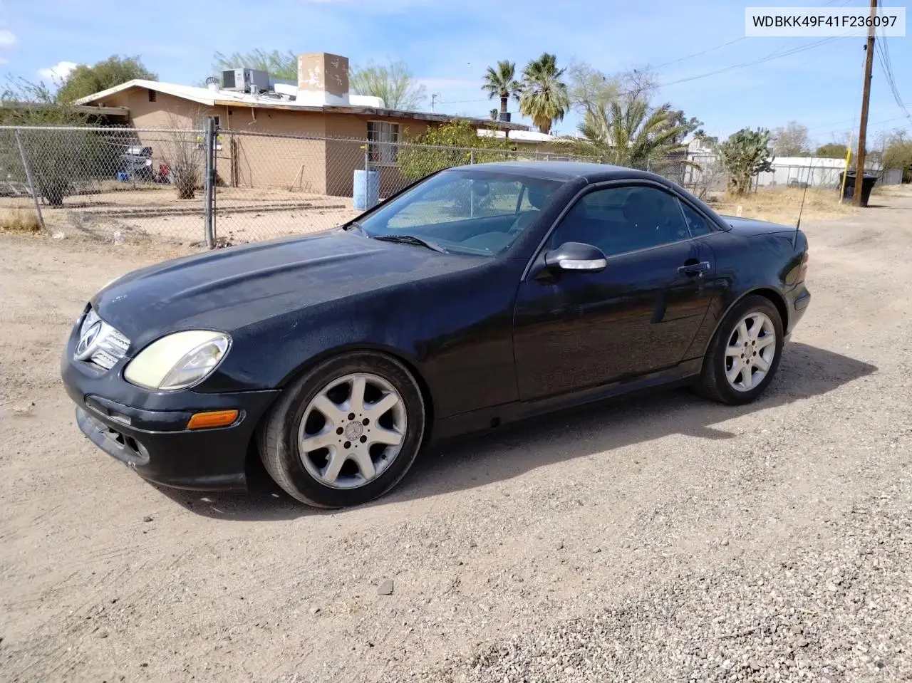 2001 Mercedes-Benz Slk 230 Kompressor VIN: WDBKK49F41F236097 Lot: 51640505