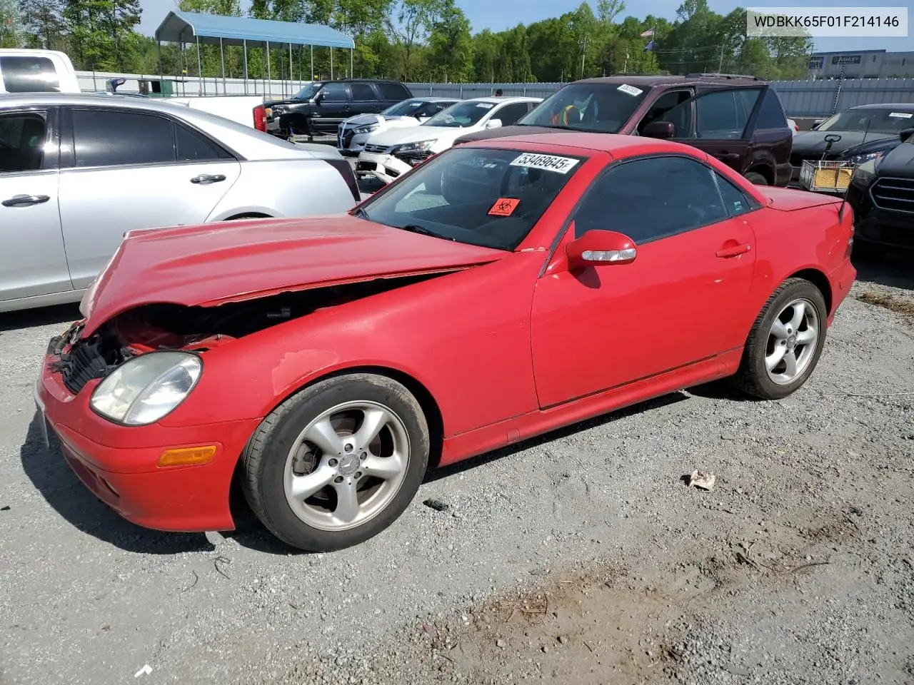 2001 Mercedes-Benz Slk 320 VIN: WDBKK65F01F214146 Lot: 53469645