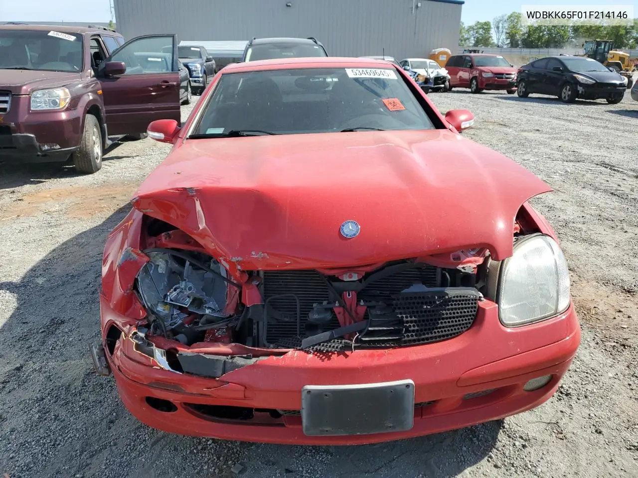 2001 Mercedes-Benz Slk 320 VIN: WDBKK65F01F214146 Lot: 53469645