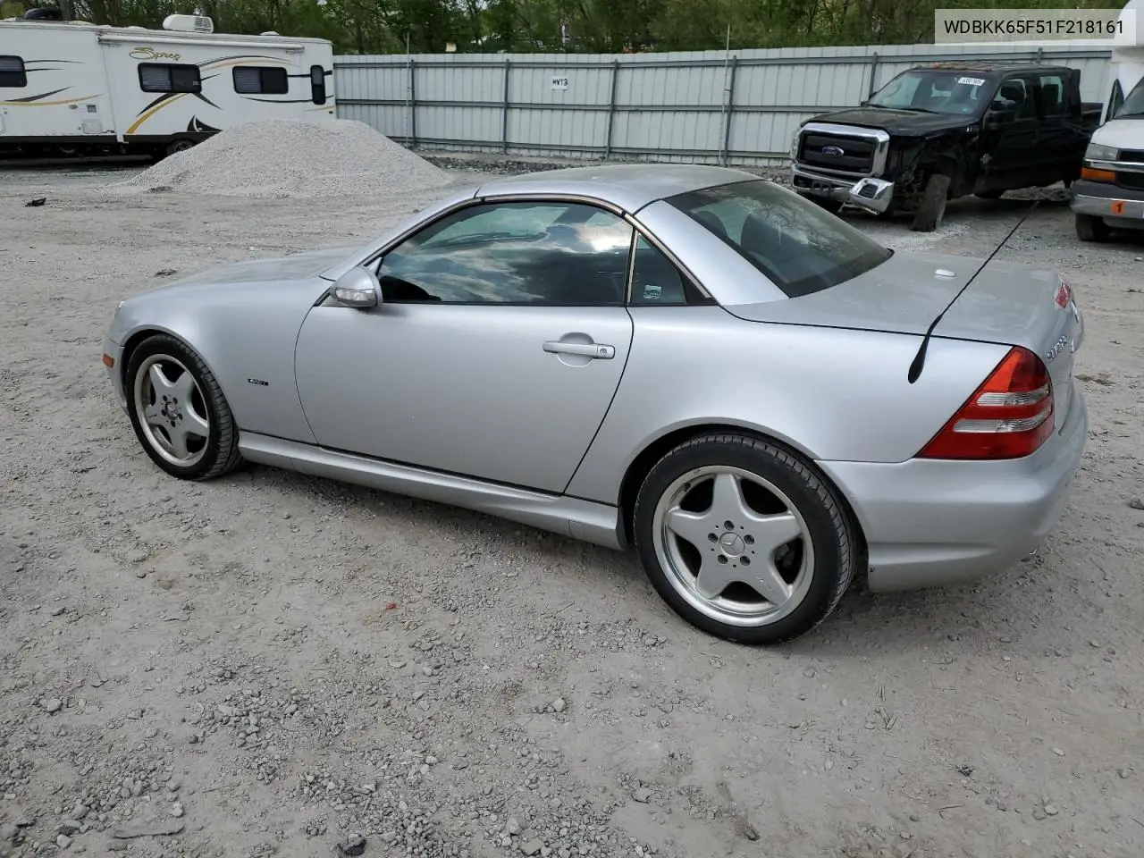 2001 Mercedes-Benz Slk 320 VIN: WDBKK65F51F218161 Lot: 54087855