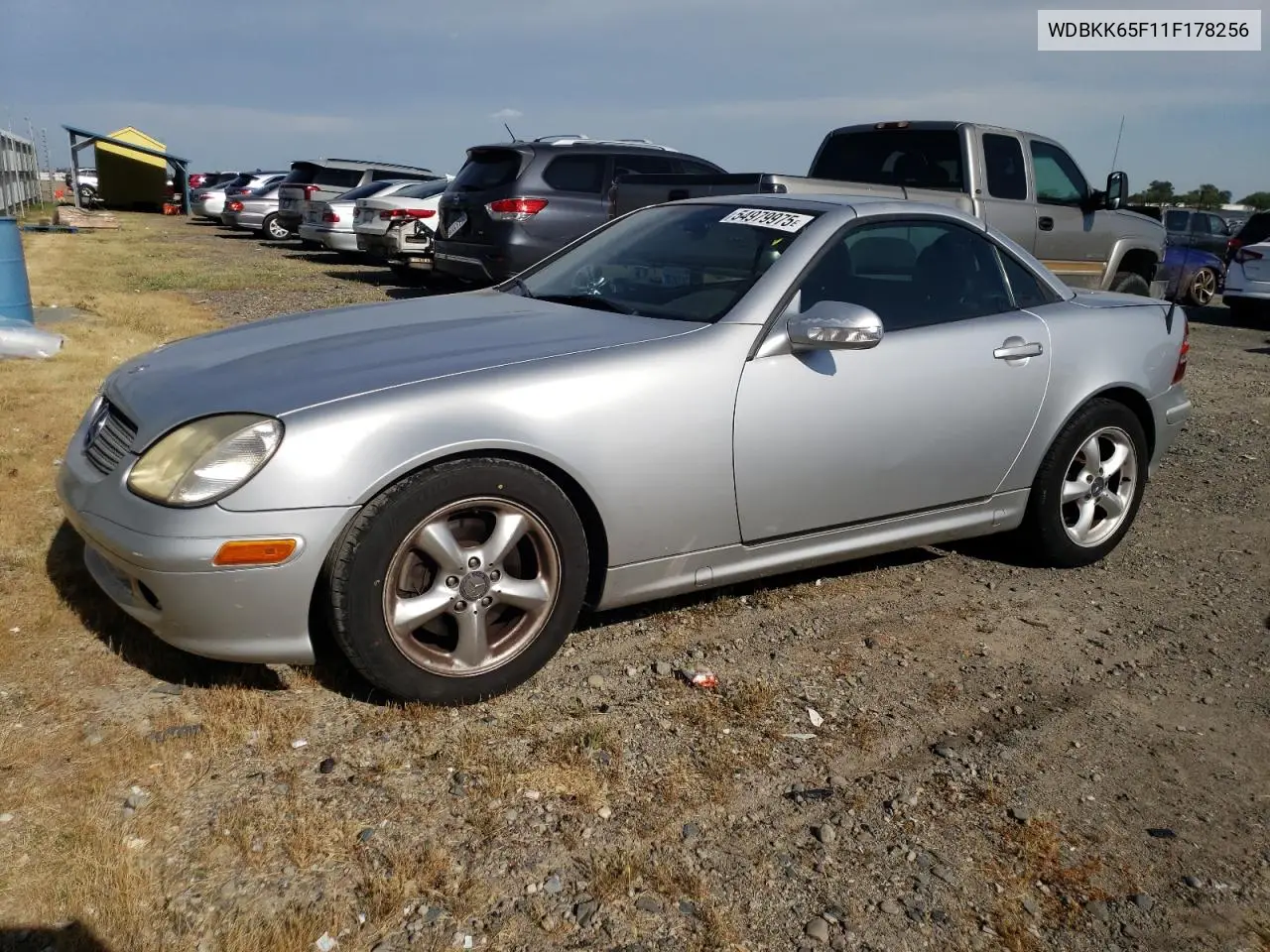 2001 Mercedes-Benz Slk 320 VIN: WDBKK65F11F178256 Lot: 54979975
