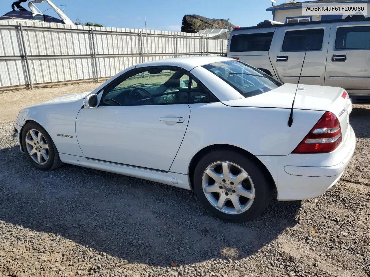 2001 Mercedes-Benz Slk 230 Kompressor VIN: WDBKK49F61F209080 Lot: 56930455