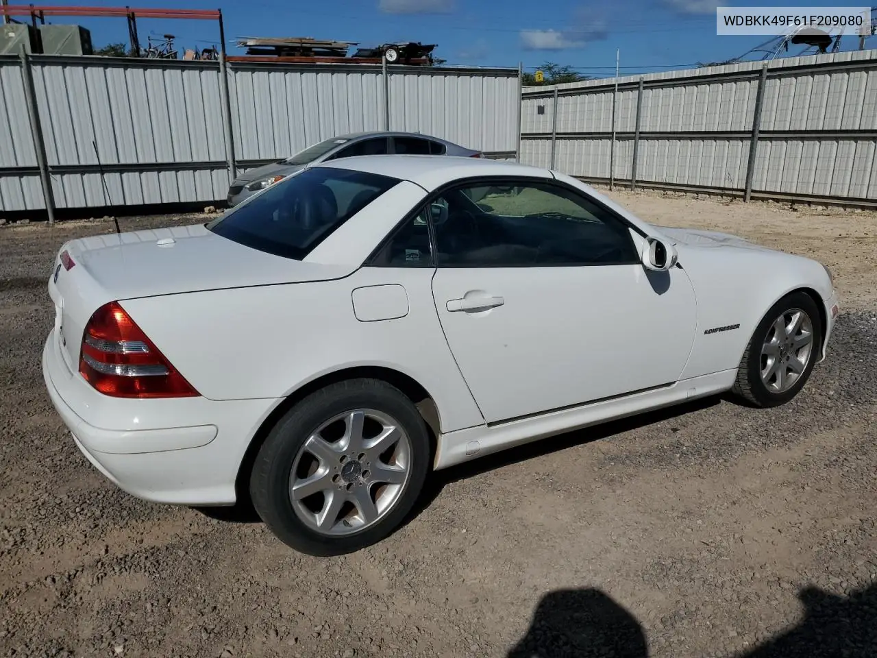 2001 Mercedes-Benz Slk 230 Kompressor VIN: WDBKK49F61F209080 Lot: 56930455