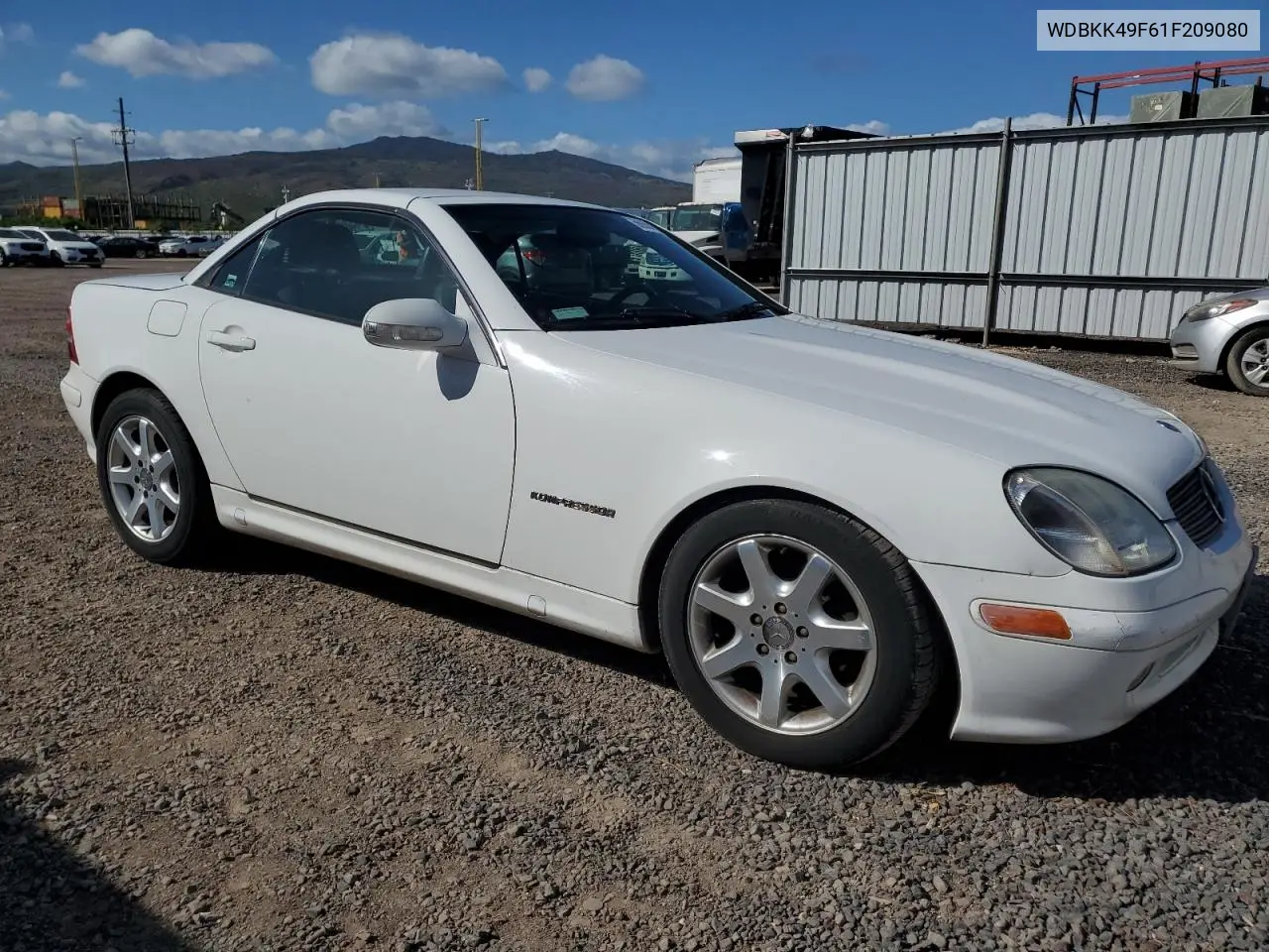 2001 Mercedes-Benz Slk 230 Kompressor VIN: WDBKK49F61F209080 Lot: 56930455