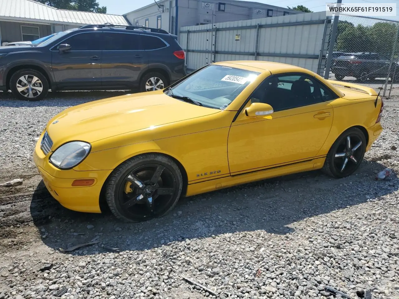 2001 Mercedes-Benz Slk 320 VIN: WDBKK65F61F191519 Lot: 59205425