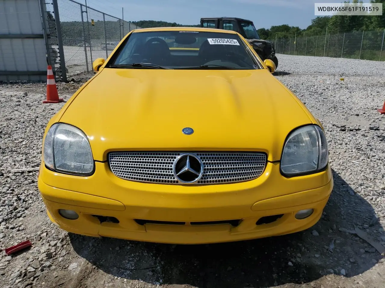 2001 Mercedes-Benz Slk 320 VIN: WDBKK65F61F191519 Lot: 59205425