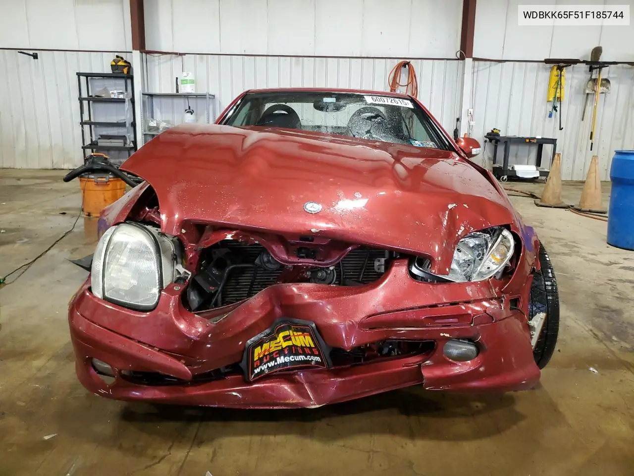 2001 Mercedes-Benz Slk 320 VIN: WDBKK65F51F185744 Lot: 60072615