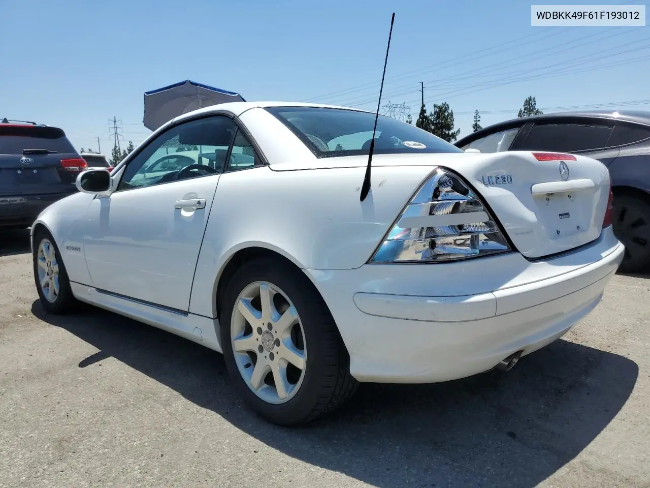 2001 Mercedes-Benz Slk 230 Kompressor VIN: WDBKK49F61F193012 Lot: 63621655
