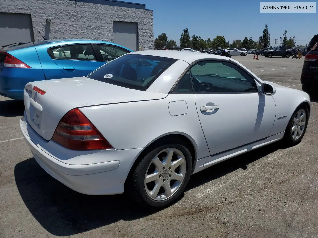 2001 Mercedes-Benz Slk 230 Kompressor VIN: WDBKK49F61F193012 Lot: 63621655