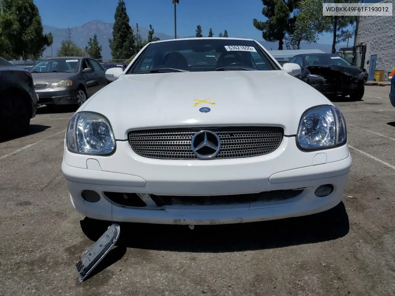 2001 Mercedes-Benz Slk 230 Kompressor VIN: WDBKK49F61F193012 Lot: 63621655