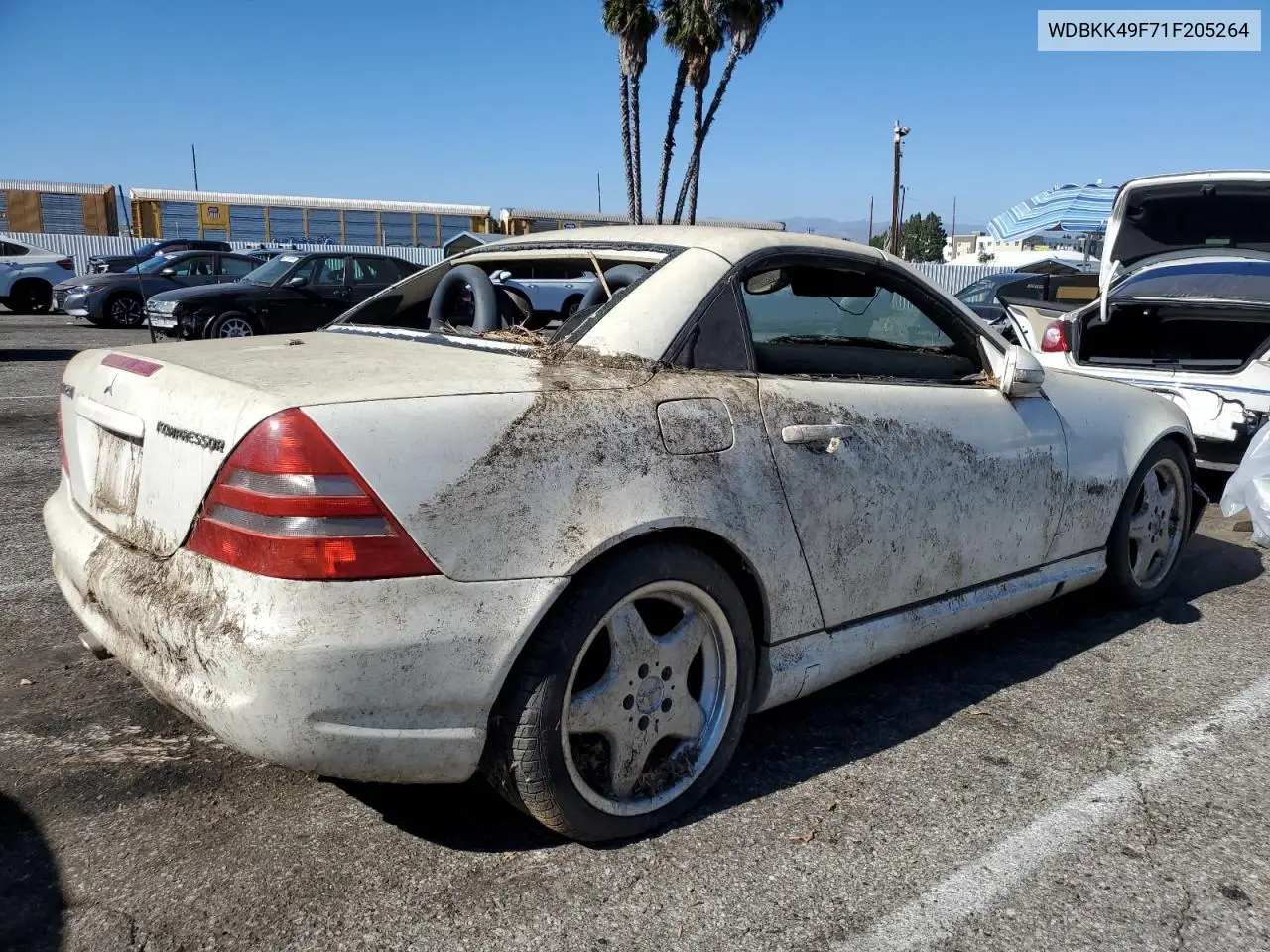 2001 Mercedes-Benz Slk 230 Kompressor VIN: WDBKK49F71F205264 Lot: 64061865