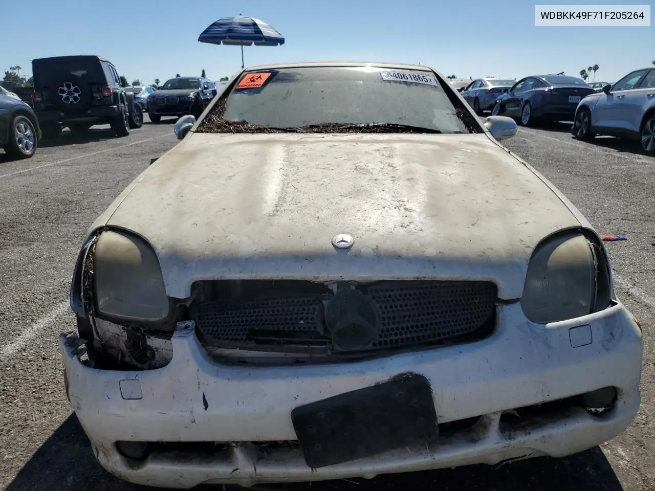 2001 Mercedes-Benz Slk 230 Kompressor VIN: WDBKK49F71F205264 Lot: 64061865