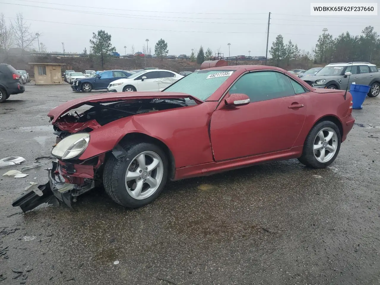 2002 Mercedes-Benz Slk 320 VIN: WDBKK65F62F237660 Lot: 45217735