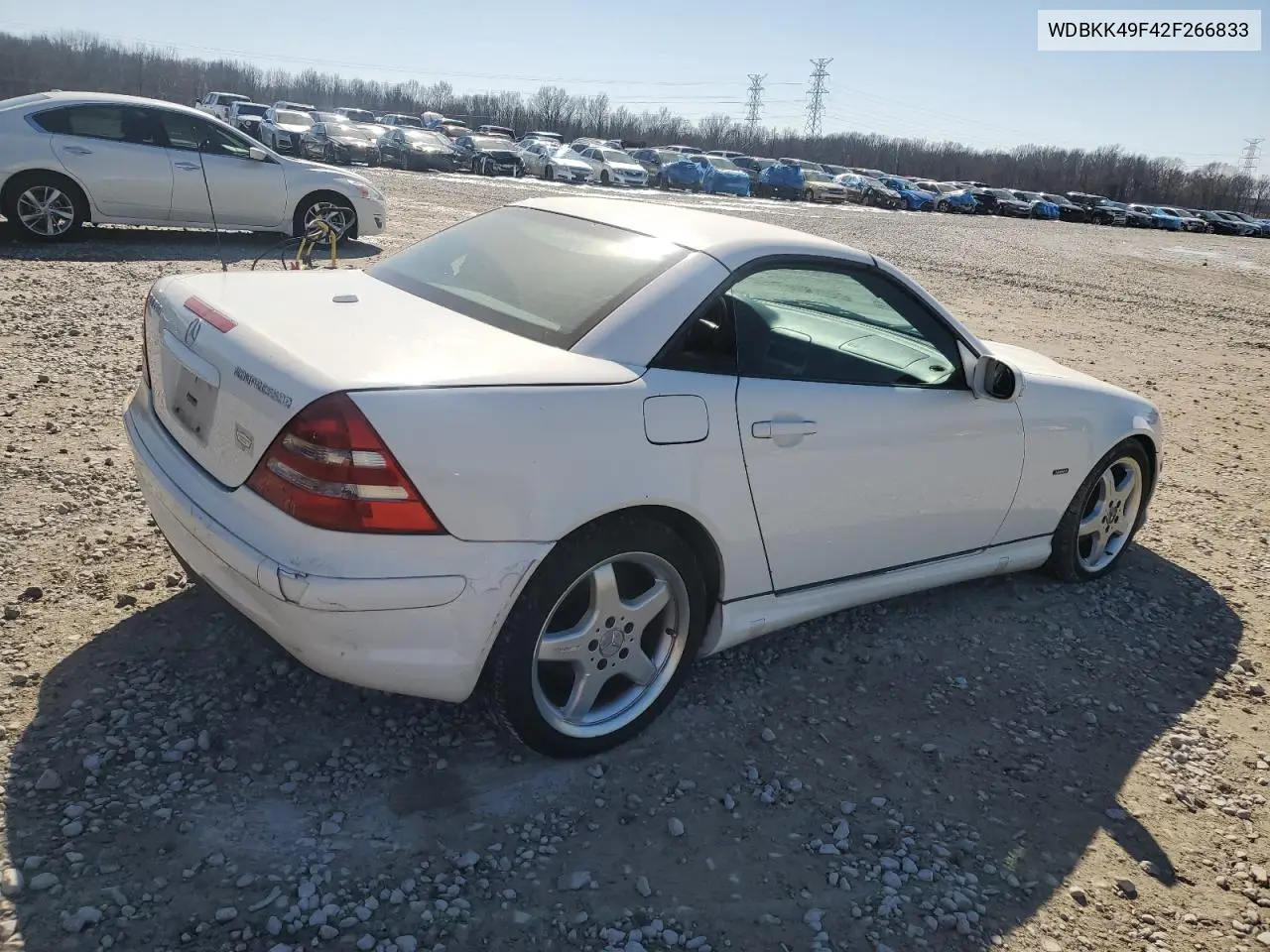 2002 Mercedes-Benz Slk 230 Kompressor VIN: WDBKK49F42F266833 Lot: 46430055