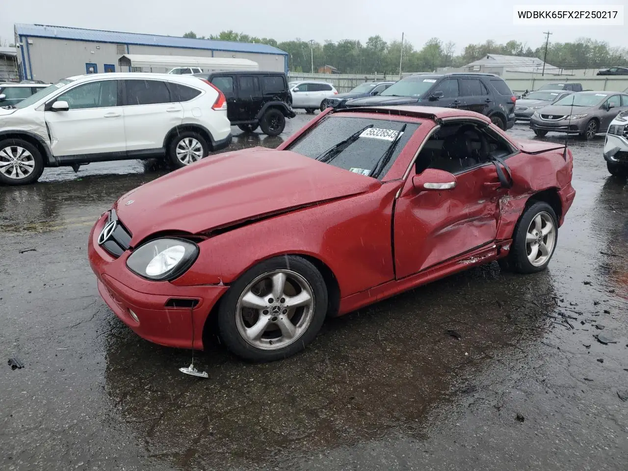2002 Mercedes-Benz Slk 320 VIN: WDBKK65FX2F250217 Lot: 56328545