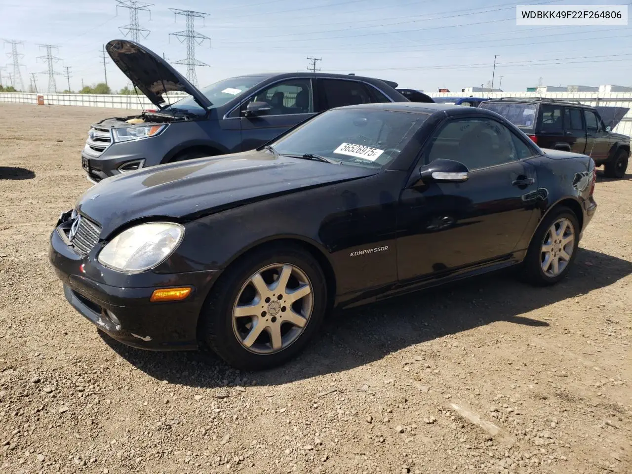2002 Mercedes-Benz Slk 230 Kompressor VIN: WDBKK49F22F264806 Lot: 56526975