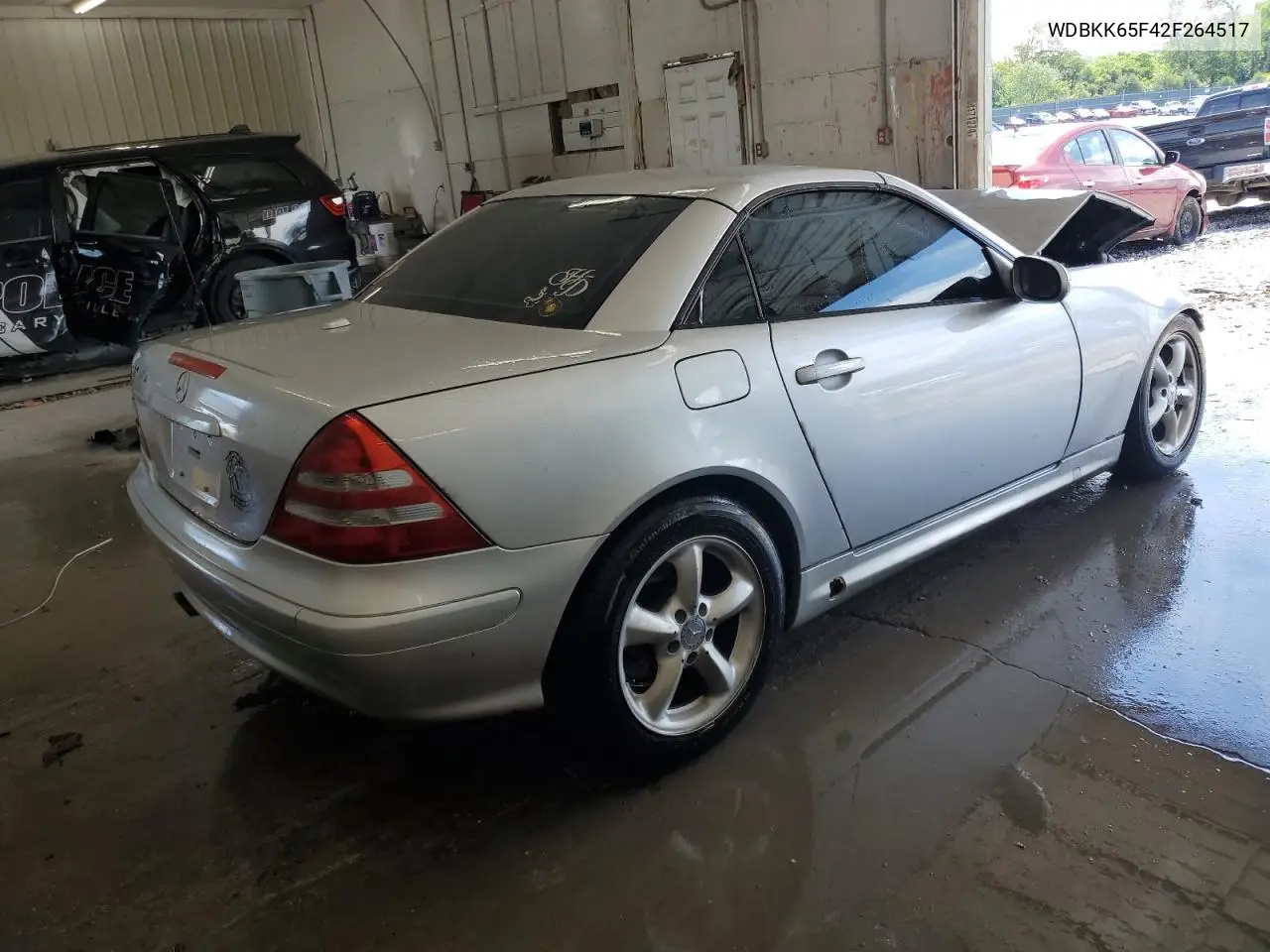 2002 Mercedes-Benz Slk 320 VIN: WDBKK65F42F264517 Lot: 58785845