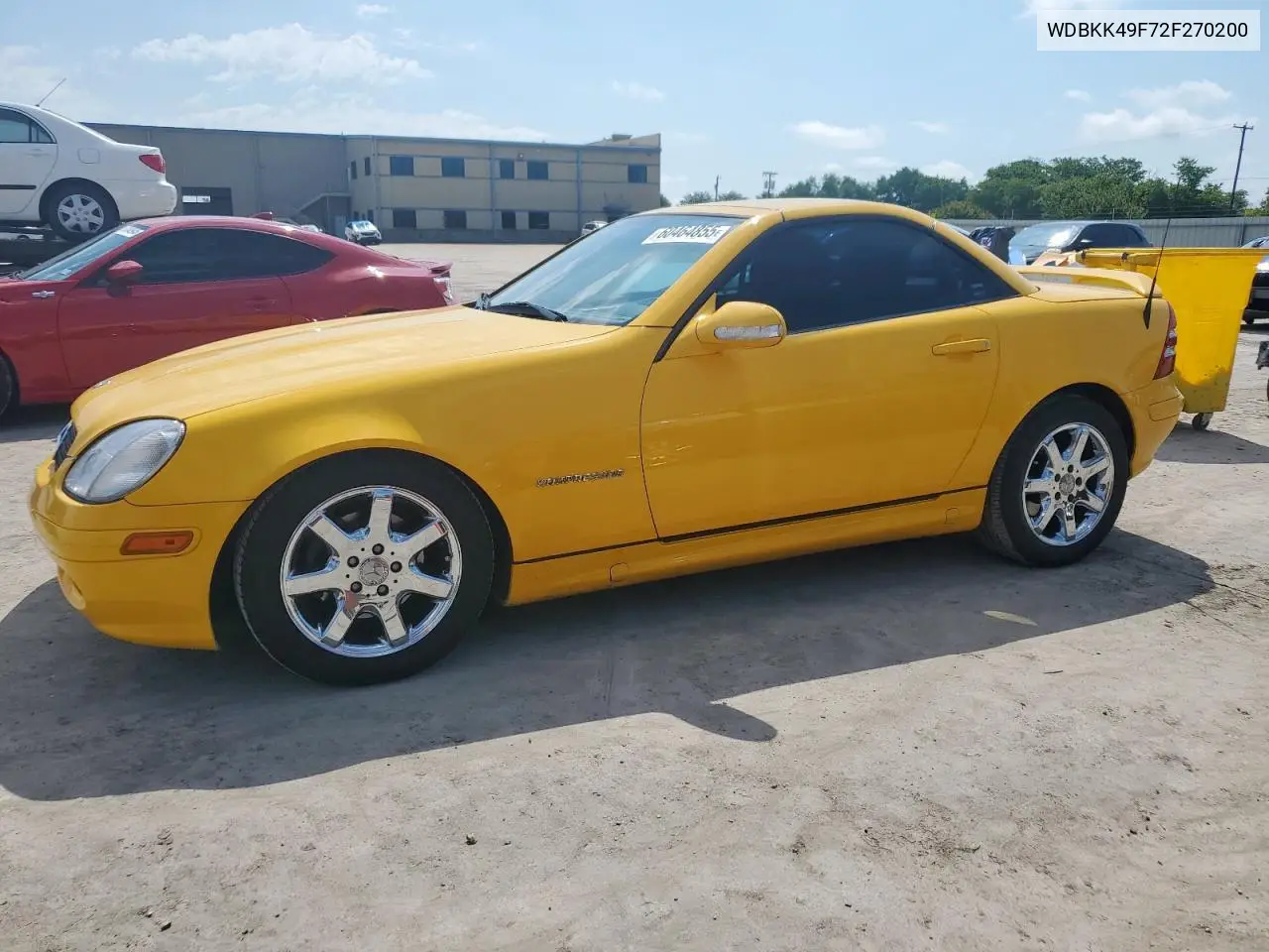 2002 Mercedes-Benz Slk 230 Kompressor VIN: WDBKK49F72F270200 Lot: 60464855