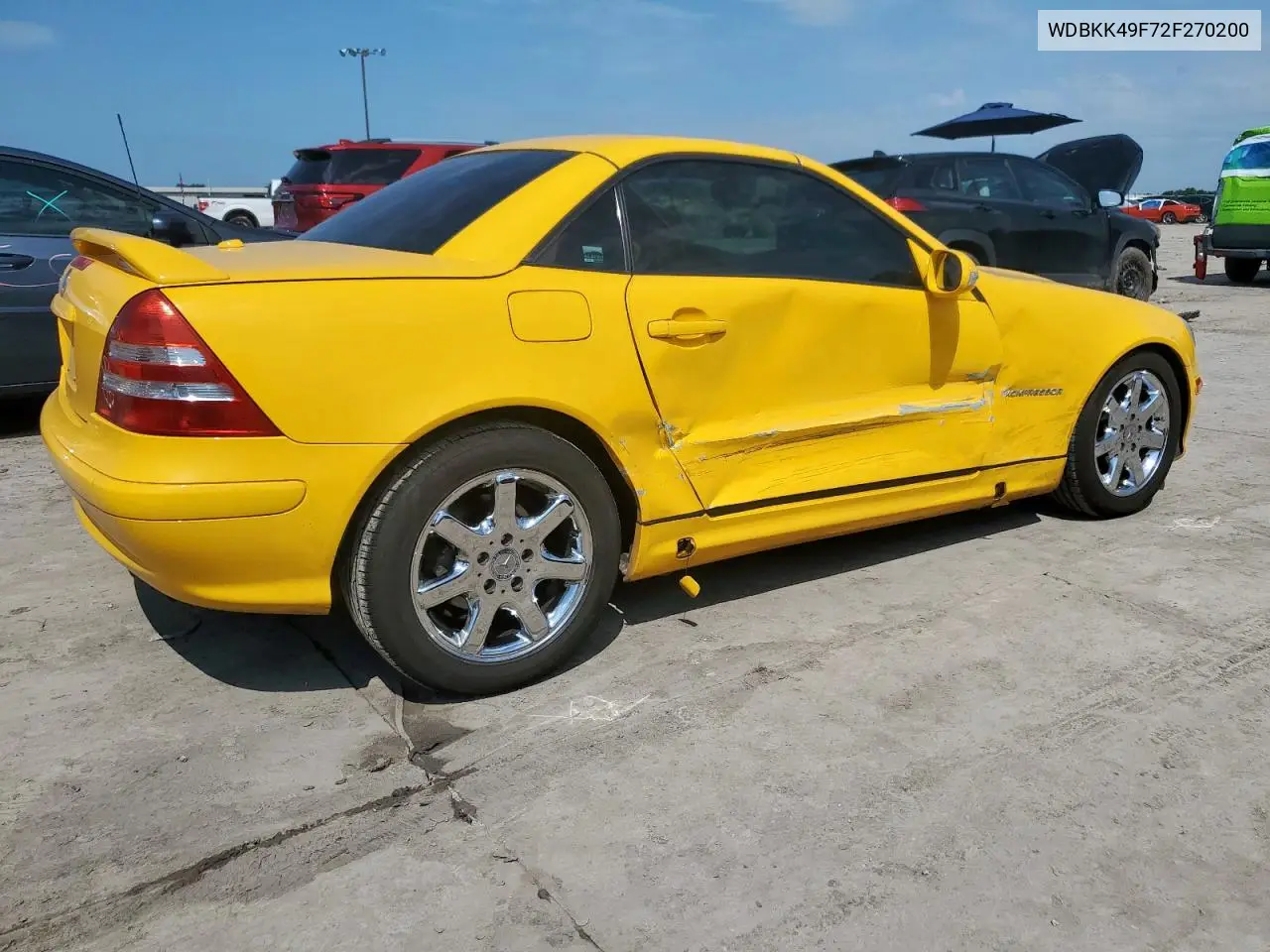 2002 Mercedes-Benz Slk 230 Kompressor VIN: WDBKK49F72F270200 Lot: 60464855