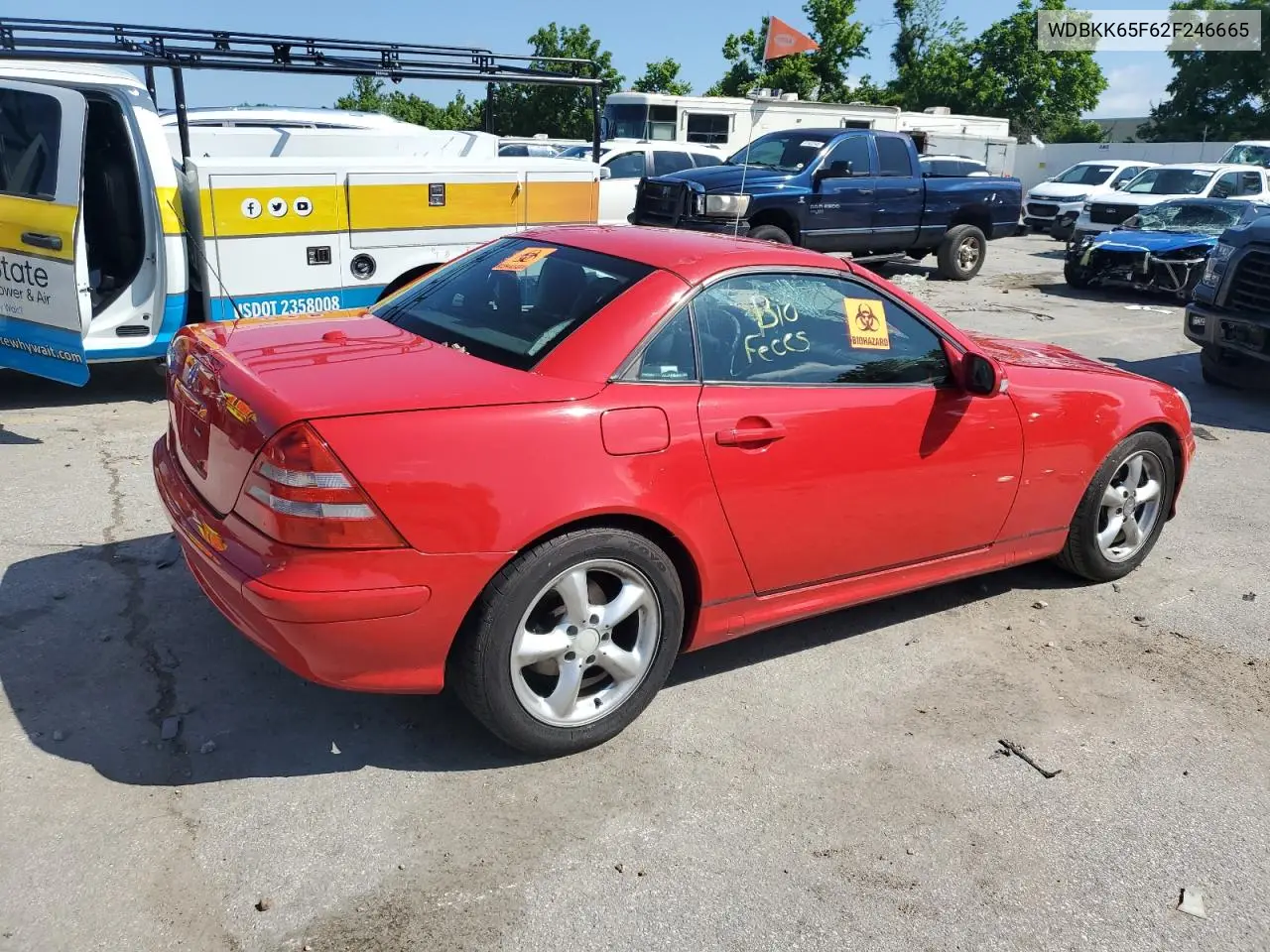 2002 Mercedes-Benz Slk 320 VIN: WDBKK65F62F246665 Lot: 61410145