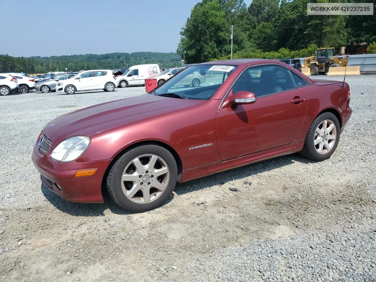 2002 Mercedes-Benz Slk 230 Kompressor VIN: WDBKK49F42F237235 Lot: 62314485