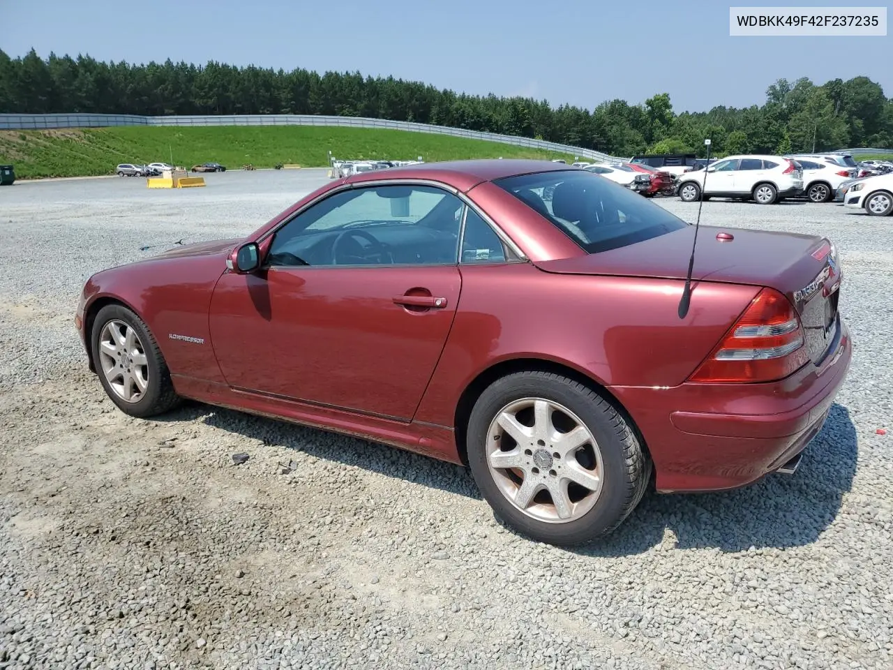 2002 Mercedes-Benz Slk 230 Kompressor VIN: WDBKK49F42F237235 Lot: 62314485