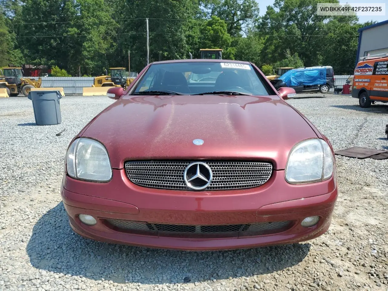 2002 Mercedes-Benz Slk 230 Kompressor VIN: WDBKK49F42F237235 Lot: 62314485
