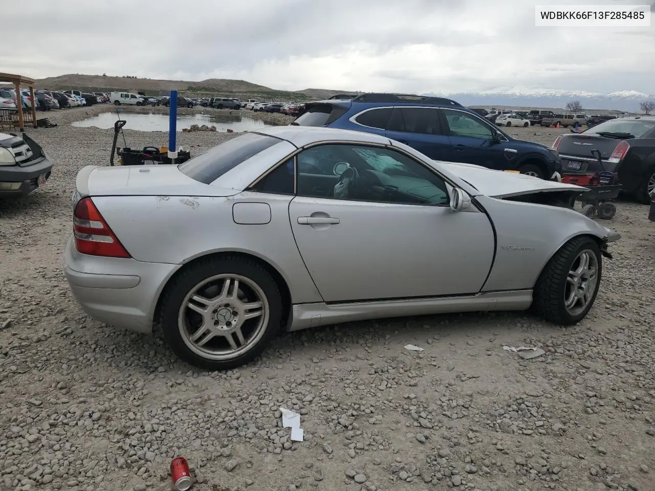 2003 Mercedes-Benz Slk 32 Amg Kompressor VIN: WDBKK66F13F285485 Lot: 50996885