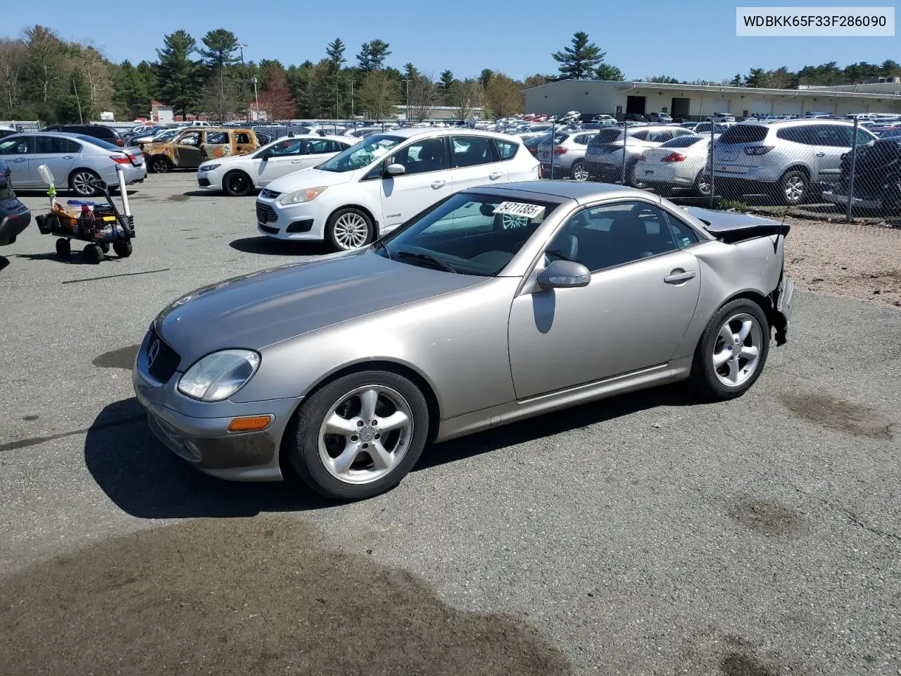 2003 Mercedes-Benz Slk 320 VIN: WDBKK65F33F286090 Lot: 54711385