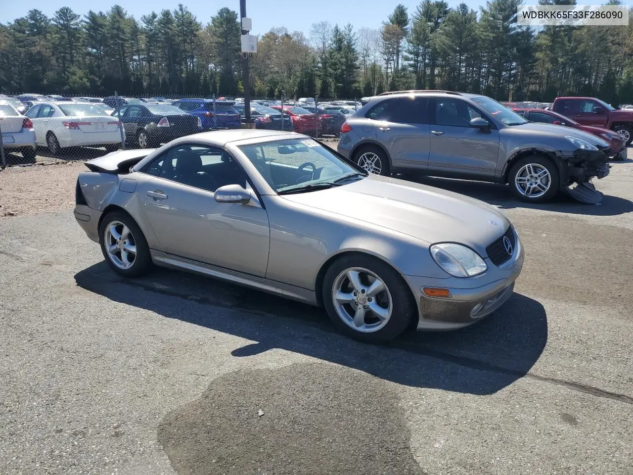2003 Mercedes-Benz Slk 320 VIN: WDBKK65F33F286090 Lot: 54711385