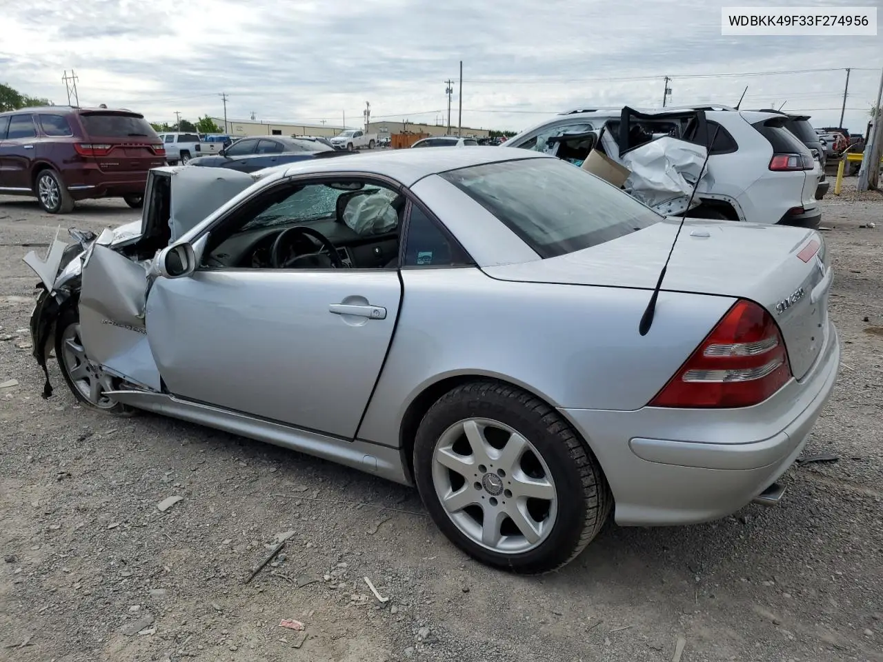 2003 Mercedes-Benz Slk 230 Kompressor VIN: WDBKK49F33F274956 Lot: 55125155
