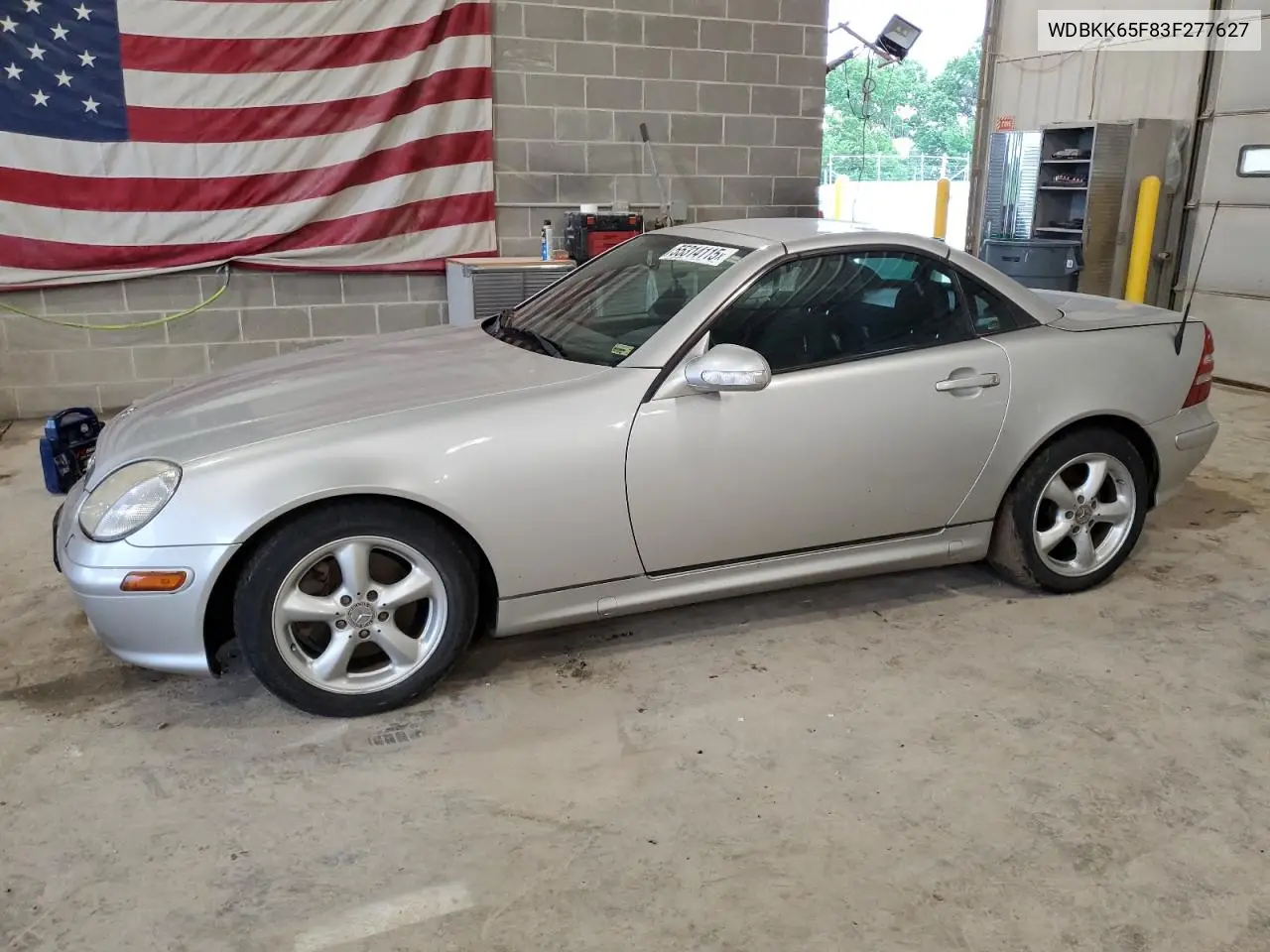 2003 Mercedes-Benz Slk 320 VIN: WDBKK65F83F277627 Lot: 55314115