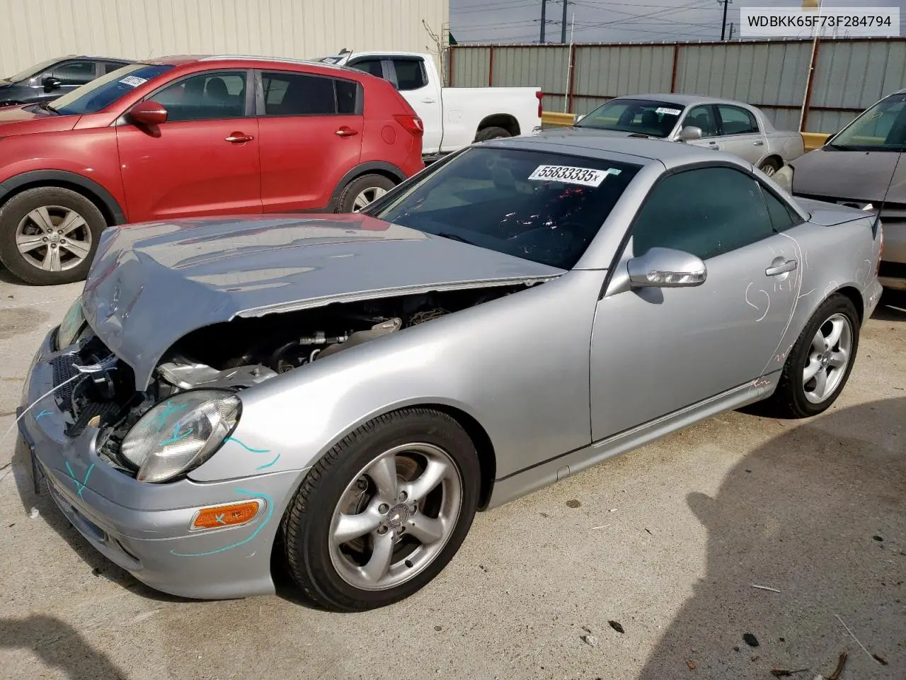 2003 Mercedes-Benz Slk 320 VIN: WDBKK65F73F284794 Lot: 55833335