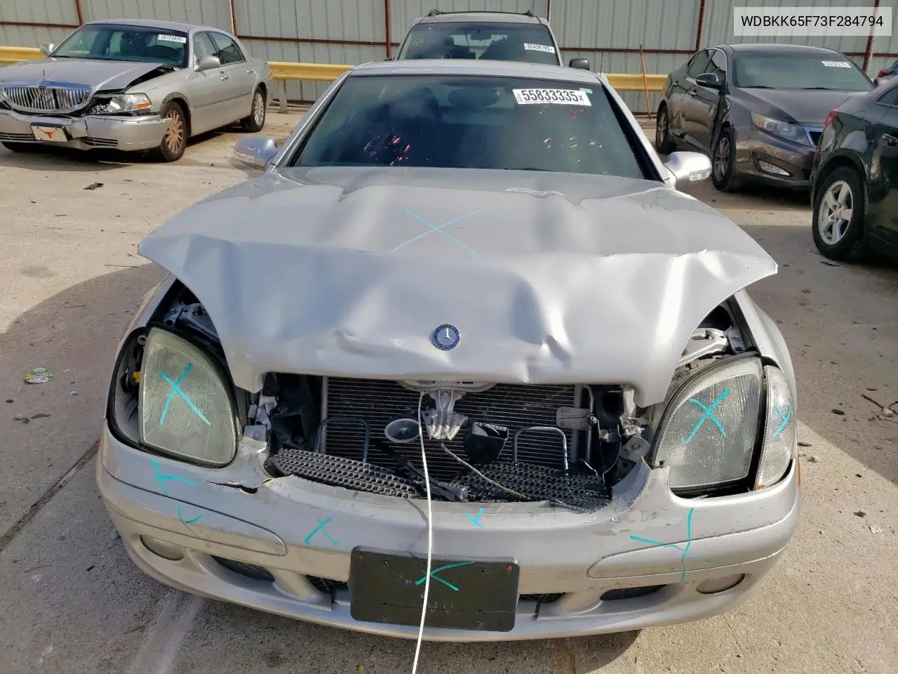 2003 Mercedes-Benz Slk 320 VIN: WDBKK65F73F284794 Lot: 55833335